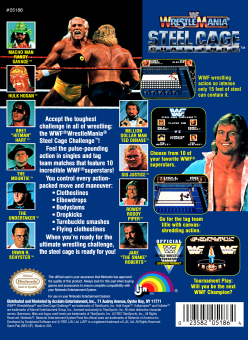 WWF WrestleMania : Steel Cage Challenge — Box back