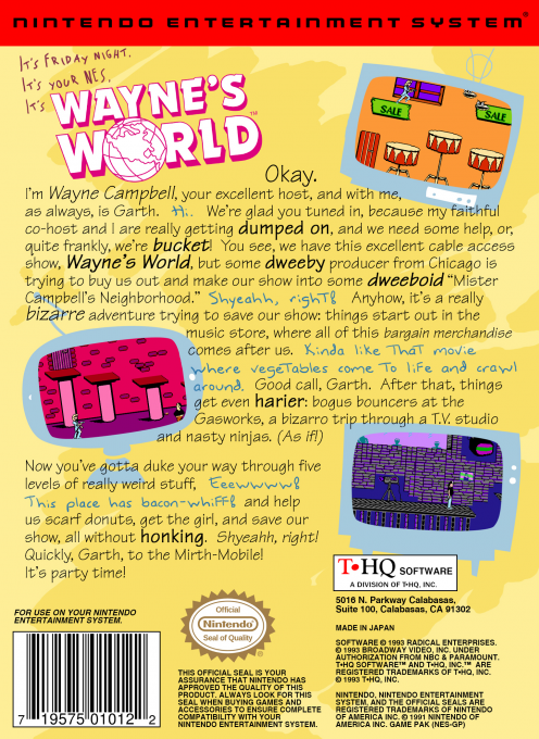 Wayne's World — Box back