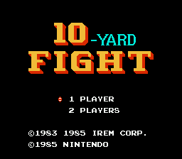 10-Yard Fight — Title screen