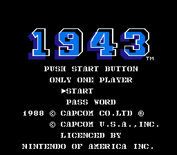 1943 : The Battle of Midway — Title screen