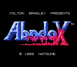 Abadox : The Deadly Inner War — Title screen