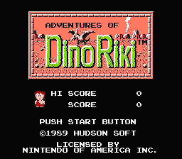 Adventures of Dino Riki — Title screen