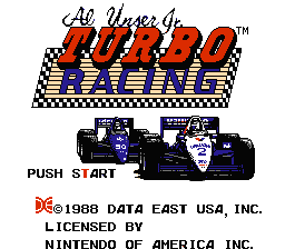 Al Unser Jr. Turbo Racing — Title screen