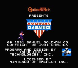 American Gladiators — Title screen