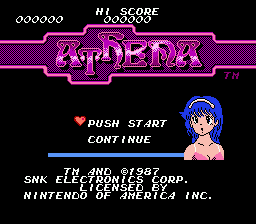 Athena — Title screen