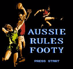 Aussie Rules Footy — Title screen