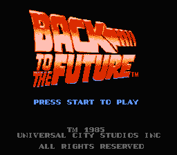 Back To The Future — Title screen