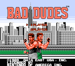 Bad Dudes — Title screen