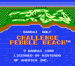 Bandai Golf : Challenge Pebble Beach — Title screen