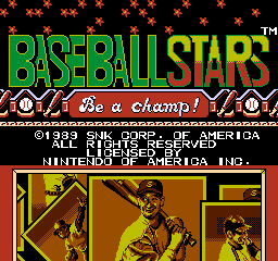 Baseball Stars — Title screen