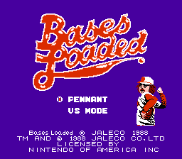 Bases Loaded — Title screen