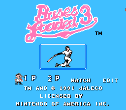 Bases Loaded 3 — Title screen