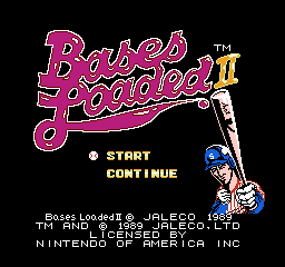 Bases Loaded II : Second Season — Title screen