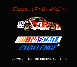 Bill Elliott's NASCAR Challenge — Title screen