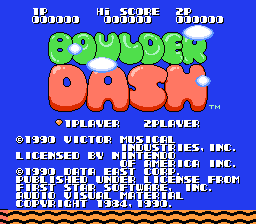 Boulder Dash — Title screen