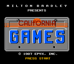 California Games — Title screen