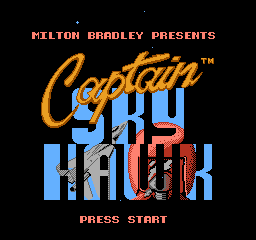 Captain Skyhawk — Title screen