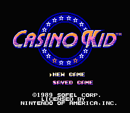 Casino Kid — Title screen