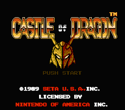 Castle of Dragon — Title screen