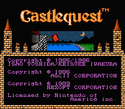 Castlequest — Title screen