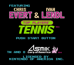 Chris Evert & Ivan Lendl in Top Players' Tennis — Title screen