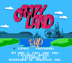 Crazy Land — Title screen