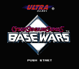 Cyber Stadium SerieS : Base Wars — Title screen
