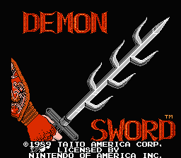 Demon Sword — Title screen