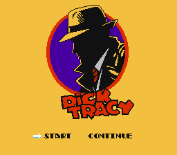 Dick Tracy — Title screen