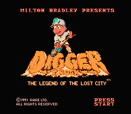 Digger : The Legend of the Lost City — Title screen