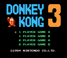 Donkey Kong 3 — Title screen