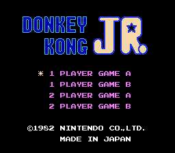 Donkey Kong Jr. — Title screen