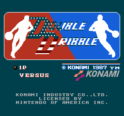 Double Dribble — Title screen