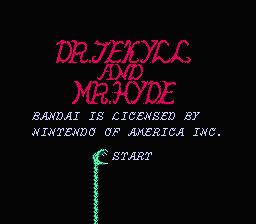 Dr. Jekyll and Mr. Hyde — Title screen