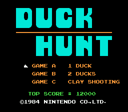 Duck Hunt — Title screen