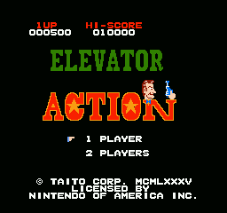 Elevator Action — Title screen
