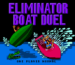 Eliminator Boat Duel — Title screen