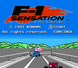 F-1 Sensation — Title screen