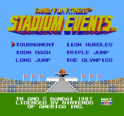 Family Fun Fitness : Stadium Events — Title screen