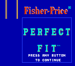 Fisher-Price : Perfect Fit — Title screen