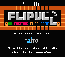 Flipull : An Exciting Cube Game — Title screen