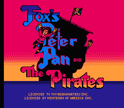 Fox's Peter Pan & the Pirates : The Revenge of Captain Hook — Title screen