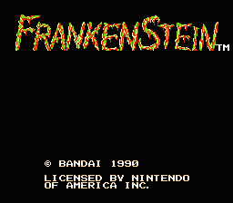 Frankenstein : The Monster Returns — Title screen