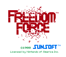 Freedom Force — Title screen