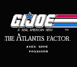 G.I. Joe : The Atlantis Factor — Title screen