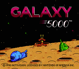 Galaxy 5000 : Racing in the 51st Century — Title screen