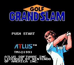 Golf Grand Slam — Title screen