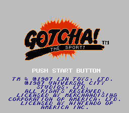 Gotcha! : The Sport! — Title screen
