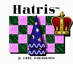 Hatris — Title screen