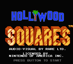 Hollywood Squares — Title screen